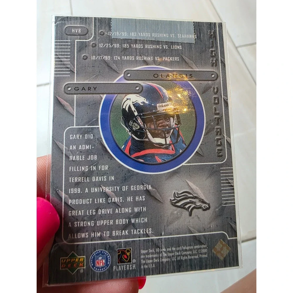 Olandis Gary 1999 Upper Deck Ionix High Voltage Denver Broncos Card HV8‎ F1